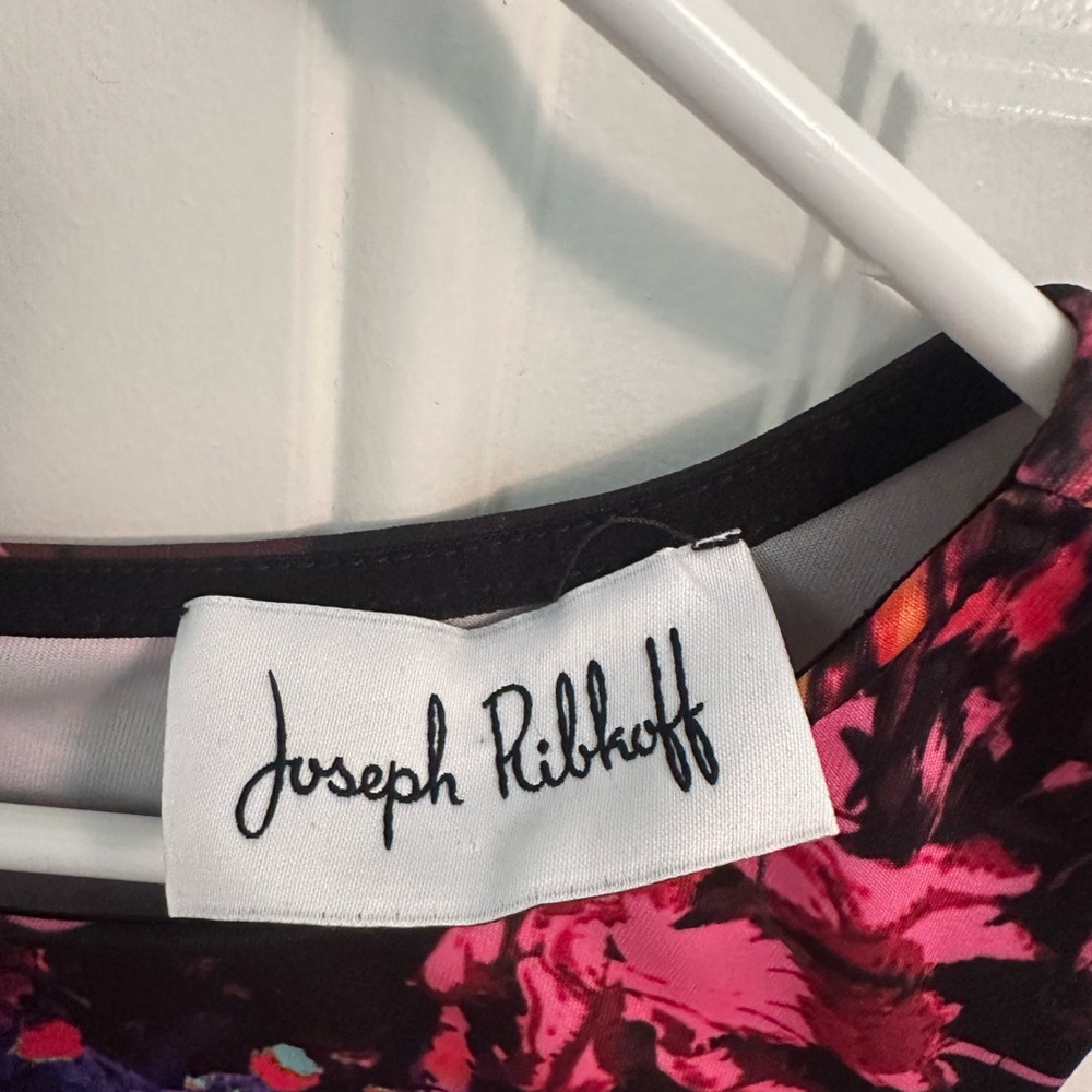 Joseph Ribkoff Pink and Purple Patterned Top - Picture 3 of 4